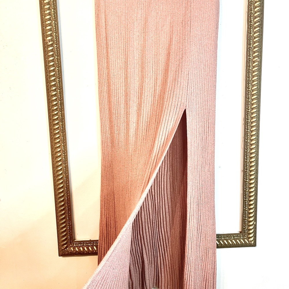 Long Sparkly Pink Skirt size large Romantic Flare